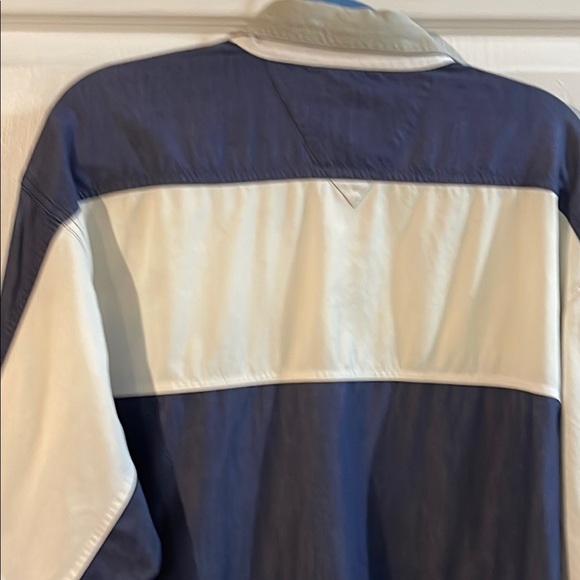 Roper Men's Color-Block Button Down Shirt - Navy, Cream, Khaki - Picture 9 of 10